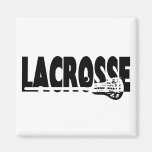 Lacrosse-Stock Schwarzweiss Kühlschrankmagnete