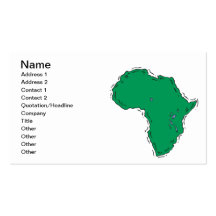 L'Afrique Modèles De Cartes De Visite