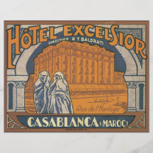 Laine de bois Casablanca (Maroc), cru d'hôtel Prospectus Personnalisés