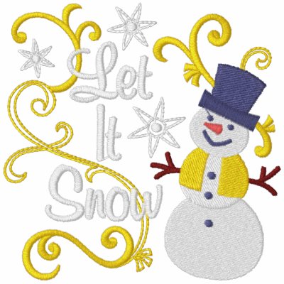 Laissez lui neiger bonhomme de neige sweat-shirt avec broderie