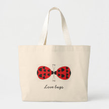 L'amour branche le sac fourre-tout sur table d'éco