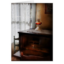 Lampe - ich pflegte, um Briefe zu schreiben Karte
