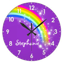 L'amusement badine l'horloge murale de pourpre de 