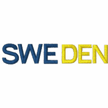 LAND VON SCHWEDEN-FARBEN STICKTE JACKEN