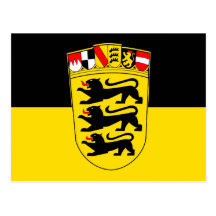 Landesflagge Baden-Württemberg Postkarten