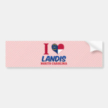 Landis, la Caroline du Nord Autocollant Pour Voiture