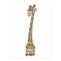 Lange Necked Giraffe Postkarte