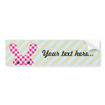 Lapin checkered de Kawaii autocollants pour voiture