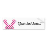 Lapin checkered de Kawaii autocollants pour voiture