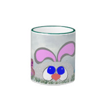 Lapin et oeufs tasse