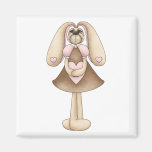 Lapins doux · Lapin et coeur Aimant Pour Réfrigérateur