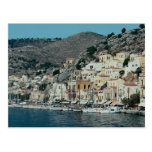 L'approche au port à l'île de Symi, Dodecan Cartes Postales