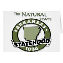 L'Arkansas le Statehood naturel Carte De Vœux