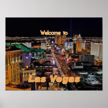 Las Vegas-Streifen nachts Plakat