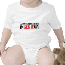 Lasst mich durch ich Behälter Ingenieur Baby Strampler