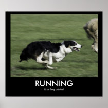 LAUFENDES demotivational Plakat