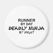Läufer tödliches Ninja bis zum Nacht Kühlschrankmagnet