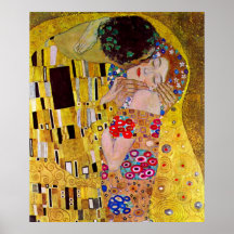 Le baiser (détail) par Gustav Klimt Affiches