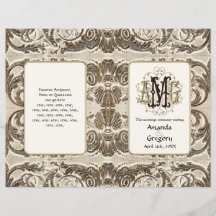 Le baroque Antiqued élégant d'or, épousant le prog Prospectus En Couleur