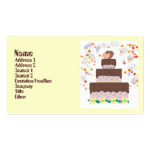 Le carte de visite de Baker de gâteau
