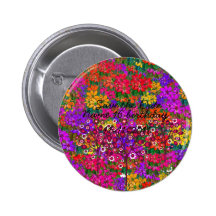Le champ des fleurs sauvent la goupille/bouton de  badge avec épingle