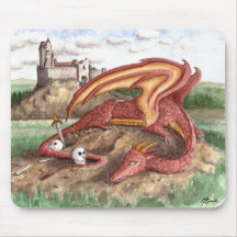 Le château du dragon tapis de souris