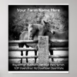 Le cheval entretient l'affiche de publicité