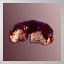 Le chocolat a couvert le beignet affiche