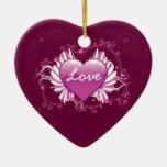 Le coeur pourpre s'envole la Saint-Valentin d'amou Décoration Pour Sapin De Noël