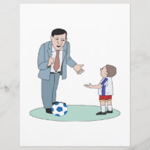 Le football de père et de fils prospectus personnalisés
