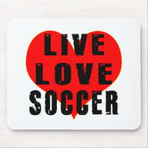 Le football vivant d'amour tapis de souris