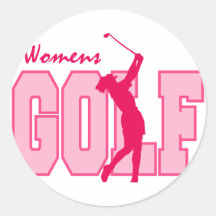 Le golf des femmes roses autocollants