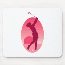 Le golf des femmes roses tapis de souris