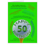 Le golf plaisante carte d'anniversaire pour 50 ans