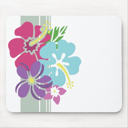 Le Hawaïen fleurit Mousepad Tapis De Souris