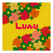 Le Hawaïen tropical fleurit l'invitation de Luau