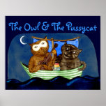 Le hibou et le minou posters
