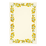 Le jardin jaune de maman fleurit la papeterie papier à lettre personnalisé