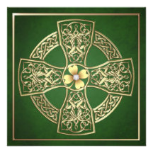 Le jour de St Patrick de croix celtique de shamroc Faire-parts