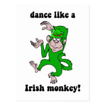 Le jour de St Patrick drôle de singe Cartes Postales