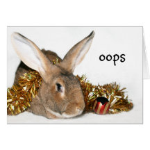 Le lapin de Noël huent huent Carte