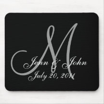 Le marié de jeune mariée de monogramme de mariage 