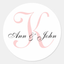 Le monogramme épousant le marié initial de jeune m
