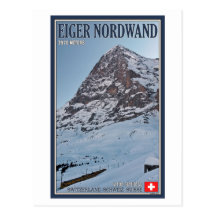 Le mur du nord de l'Eiger Carte Postale