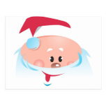 Le père noël heureux font face carte postale
