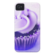 Le petit gâteau vintage pourpre arrose coques Case-Mate iPhone 4