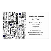 Le positif exprime la typographie cartes de visite personnelles