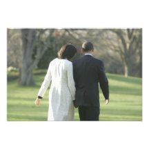 Le Président Barack Obama et première Madame Miche Impression Photographique