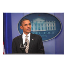 Le Président Barack Obama fait un faire-part Tirage Photo