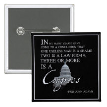 Le Président John Adams sur le congrès Badges
